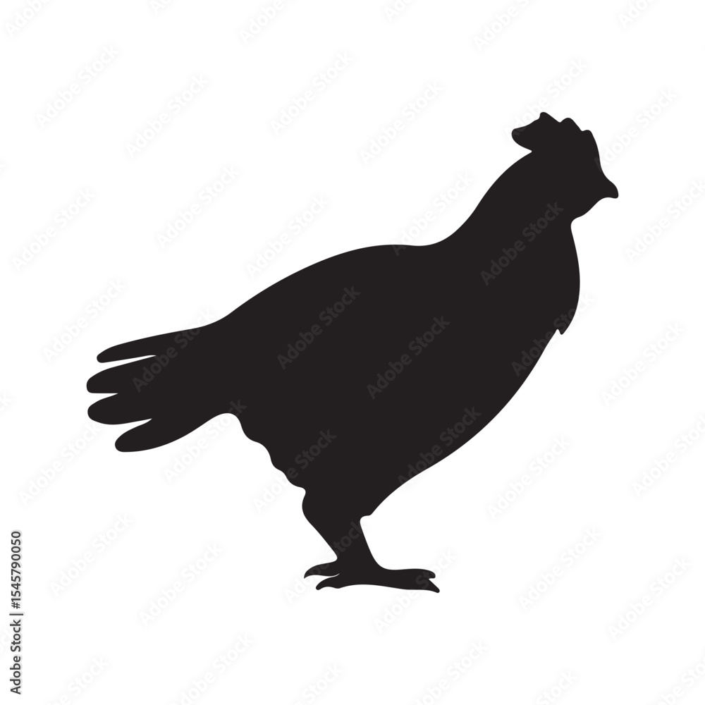 Rural Farm Hen Emblem in Black Rural Farm Hen Emblem in Black