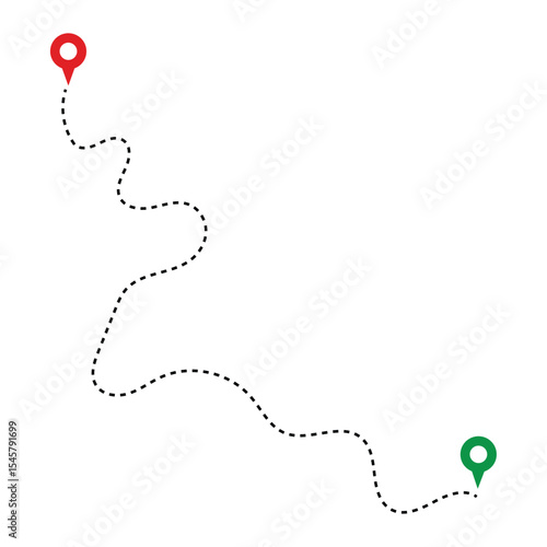 Map and location symbols. Geolocation map distance path. Location icon. Location pin place marker. Pinpoint, map search, route, navigator vector illustration in eps 10.