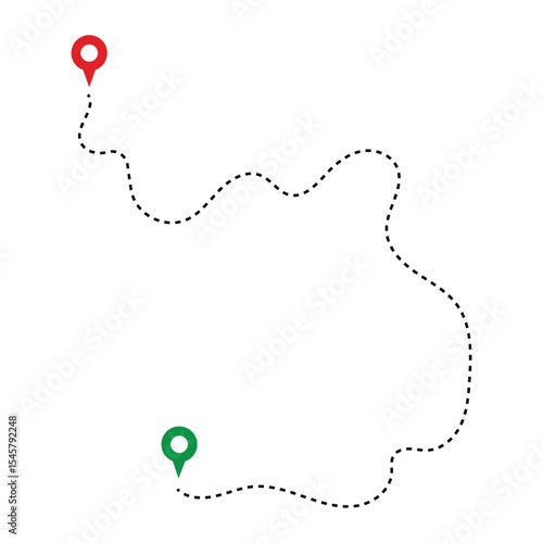 Map and location symbols. Geolocation map distance path. Location icon. Location pin place marker. Pinpoint, map search, route, navigator vector illustration in eps 10.