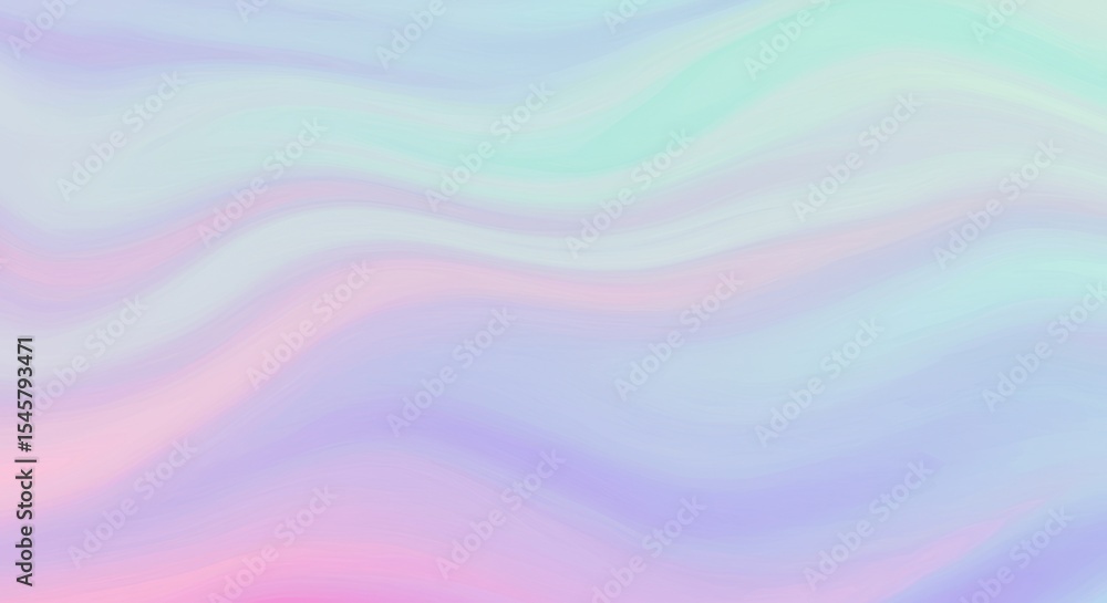 Obraz premium Abstract Pastel Color Waves on White Background with Soft Flowing Texture