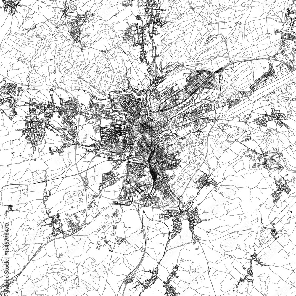 Naklejka premium 3D illustration of city and urban in Luxembourg