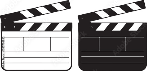 Film Slate Vector Illustration Depicting Movie Production and Filmmaking