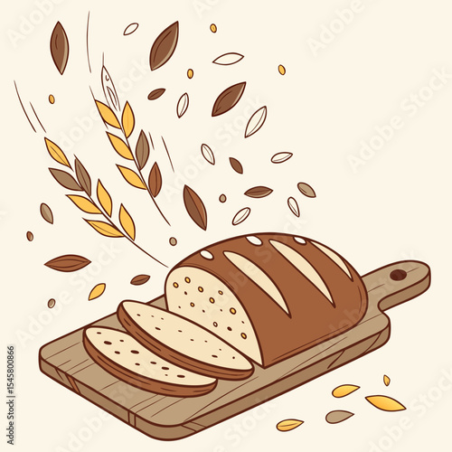 vector illustration of bread