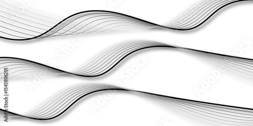 Vector illustration rolling hills. Network structure surface checkered background sport lines border. White Abstract background with flowing lines wave vector illustration.