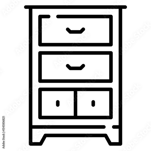 Drawers line icon