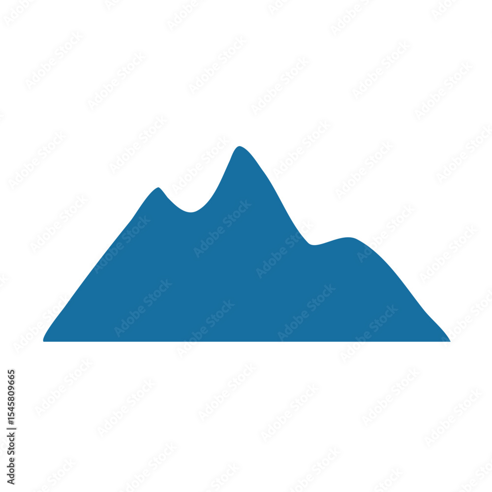 Fototapeta premium Blue mountain cartoon