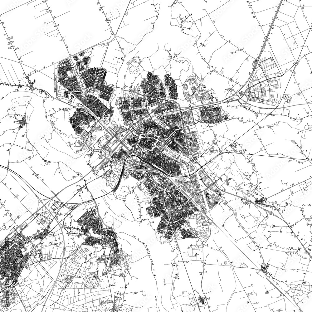 Fototapeta premium 3D illustration of city and urban in Zwolle Netherlands