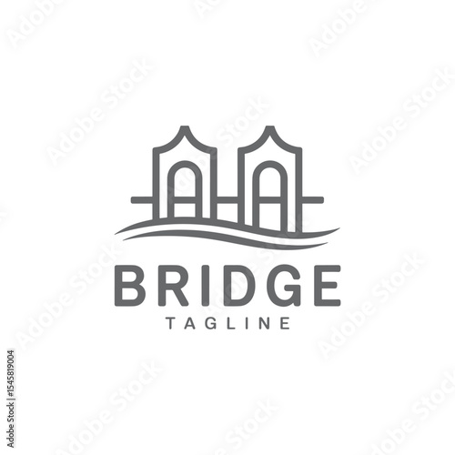 Unique bridge logo Modern and minimalist vector and abstract logo