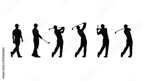 Mastering the Golf Swing A Step-by-Step Silhouette Guide to Perfecting Your Golf Technique