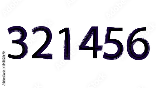 3D Gradient Number Style Illustration
