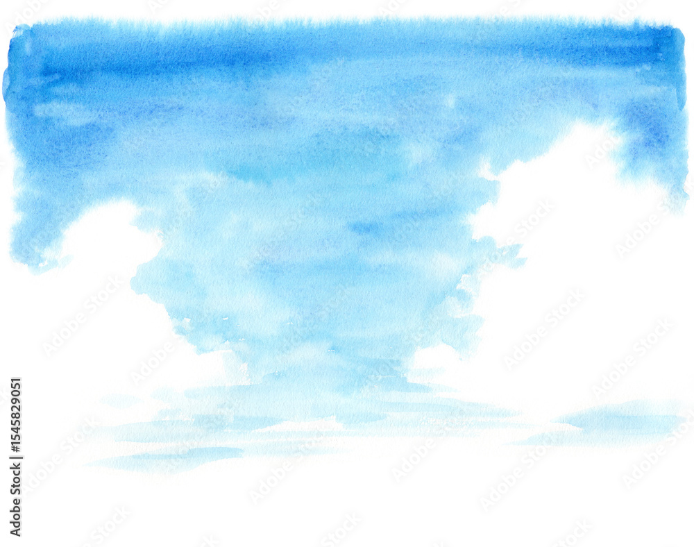 Obraz premium アナログ水彩夏空