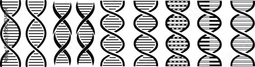 DNA icon set. Polygonal wireframe DNA molecule. Medical science, genetic biotechnology, chemistry biology, gene cell concept vector illustration isolated background. Innovation technology concept