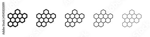 propolis icon thin outline logo mark set