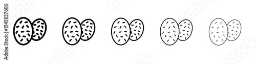 shaobing icon thin outline logo mark set