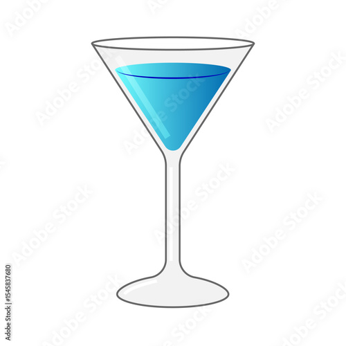 カクテルグラスに入ったカクテルのイラスト