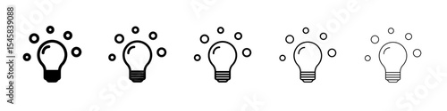 Suggestion icon thin outline logo mark set