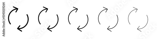 swap Icon thin outline logo mark set