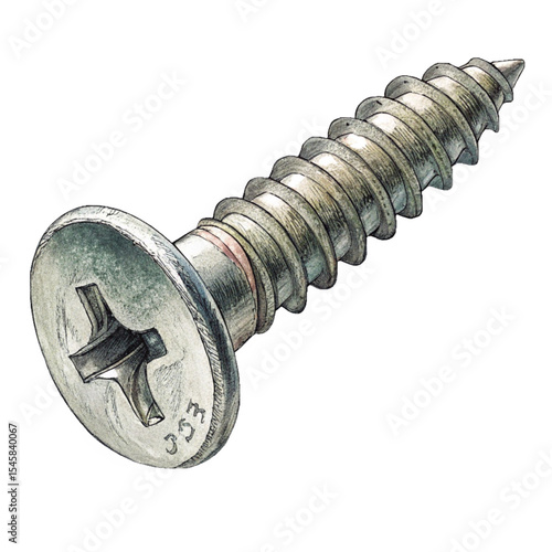 Metal Screw Bolt Vector