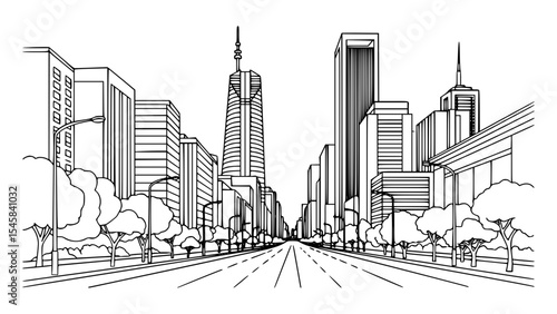 Line Art of Avenida Paulista, São Paulo
