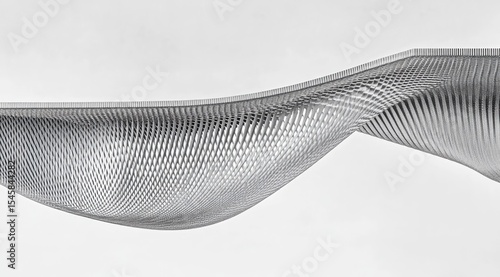 Fototapeta Naklejka Na Ścianę i Meble -  Abstract, metallic, curved, lattice design