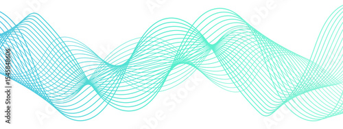 Abstract clean, modern, background featuring smooth, flowing wave lines  gradient. symmetrical, rhythmic pattern with light, airy, and dynamic technology, music, or modern branding.