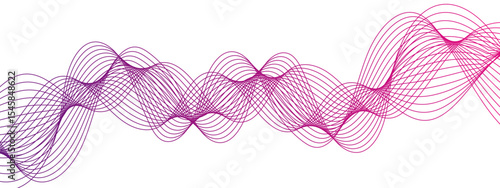 Abstract clean, modern, background featuring smooth, flowing wave lines  gradient. symmetrical, rhythmic pattern with light, airy, and dynamic technology, music, or modern branding.