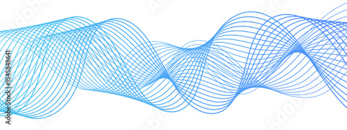 Abstract clean, modern, background featuring smooth, flowing wave lines  gradient. symmetrical, rhythmic pattern with light, airy, and dynamic technology, music, or modern branding.