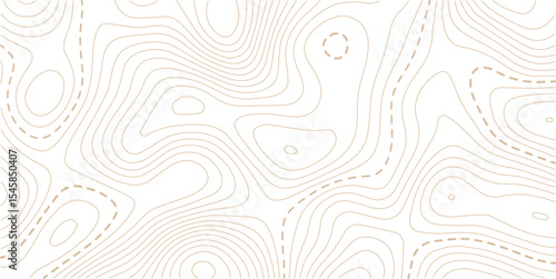 Topographic map background geographic line map with elevation assignments. Modern design with White background with topographic wavy pattern design.paper texture Imitation of a geographical map shades