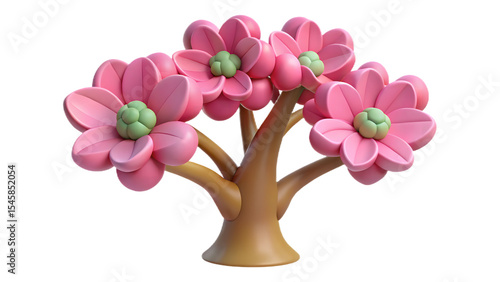 Pink magnolia tree blossoms bloom beautifully in spring, a vibrant floral bouquet in nature