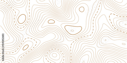 Topographic map background geographic line map with elevation assignments. Modern design with White background with topographic wavy pattern design.paper texture Imitation of a geographical map shades