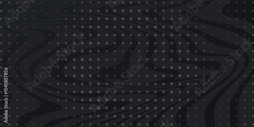 Golden 2025 New Year logo on black striped background with glitter gold. Holiday greeting card. Vector illustration. Holiday design for greeting card, invitation, calendar, etc.