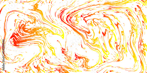 Abstract marbled texture background with swirling orange and yellow patterns. Fluid, organic motion with delicate wave distortions and ink with liquid or molten with dynamic, flowing appearance