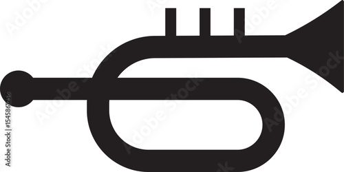 trumpet instrument Vector illustration.