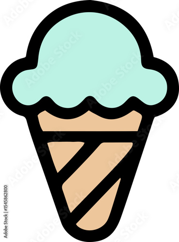 Soft Serve Ice Cream Illustration – Summer Dessert Vector