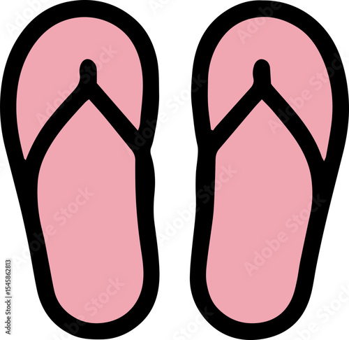 Flip-Flops Icon – Summer Beach Slippers Vector