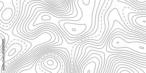 Topographic map background geographic line map with elevation assignments. Modern design with White background with topographic wavy pattern design.paper texture Imitation of a geographical map shades