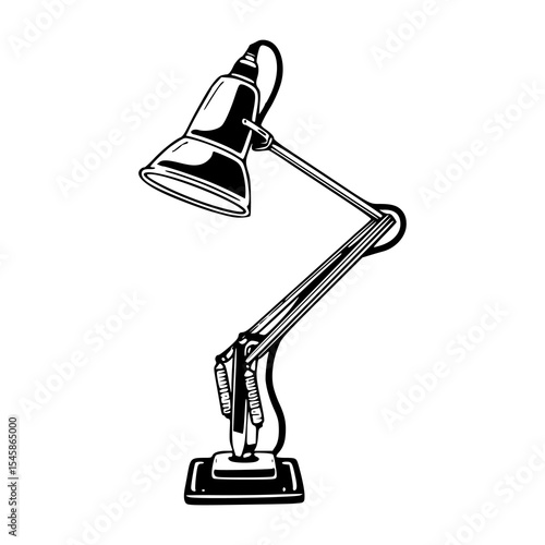 modern desk amp vector illustration