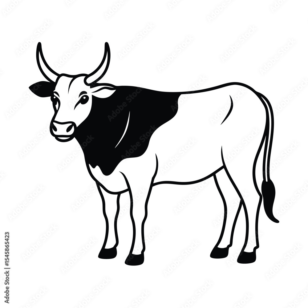 Zebu line art Zebu line art