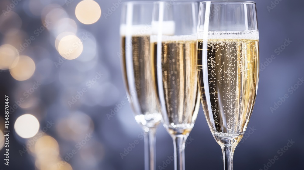 Sparkling champagne glasses represent a celebratory and festive gathering Sparkling champagne glasses represent a celebratory and festive gathering