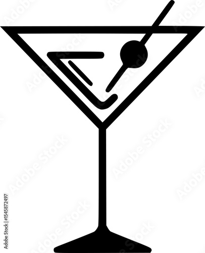 martini glass icon vector illustration
