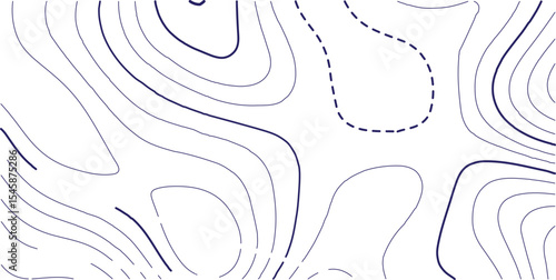 Topographic map background geographic line map with elevation assignments. Modern design with White background with topographic wavy pattern design.paper texture Imitation of a geographical map shades