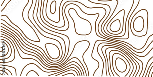 Topographic map background geographic line map with elevation assignments. Modern design with White background with topographic wavy pattern design.paper texture Imitation of a geographical map shades