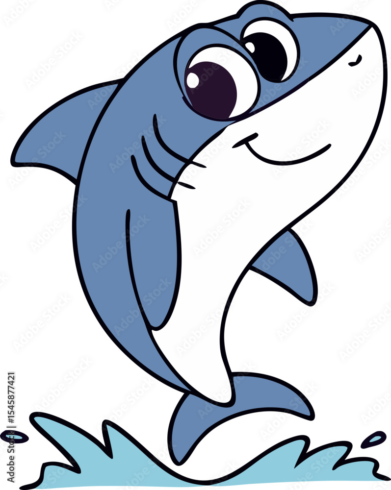 Obraz premium baby shark character illustration