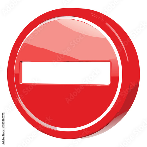 Free Download Red stop sign illustration for no entry restriction and warning symbol design element graphic asset - GFXLoad