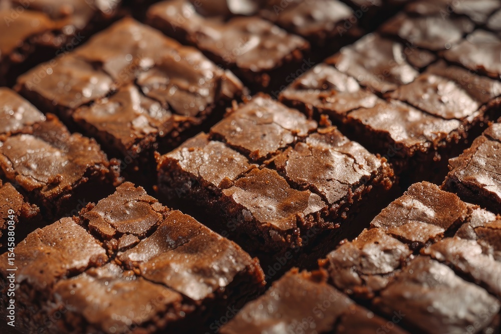 High Resolution of Delicious Brownies Arrangement High Angle High Resolution of Delicious Brownies Arrangement High Angle