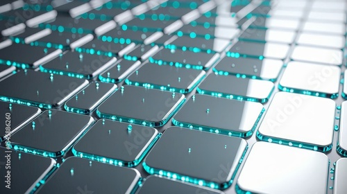 Modern Technology Background, Abstract Grid Pattern, Futuristic Design Concept