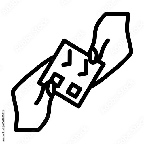 Delegated Task Vector Line Icon Design