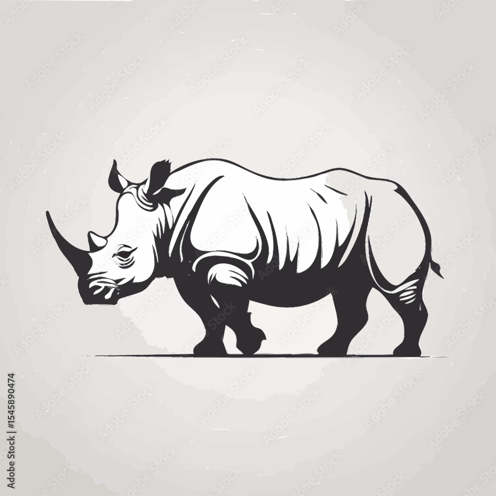 Fototapeta premium rhino vector illustration