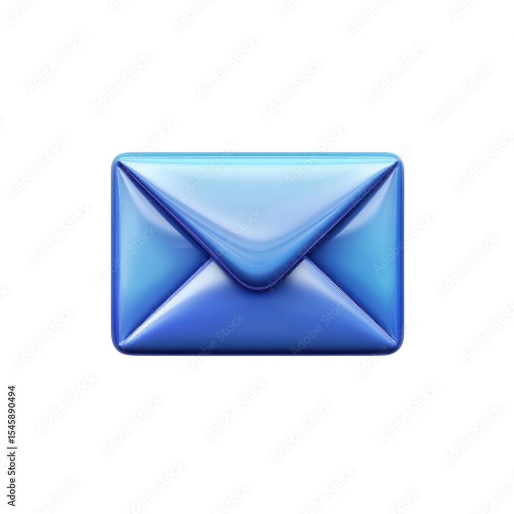 Blue E mail Envelope Notification Icon 3D Rendering Isolated Internet on transparent background Blue E mail Envelope Notification Icon 3D Rendering Isolated Internet on transparent background
