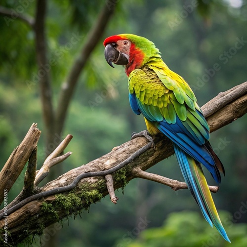 Vibrant Parrots: Colorful Birds of the Tropical Rainforest